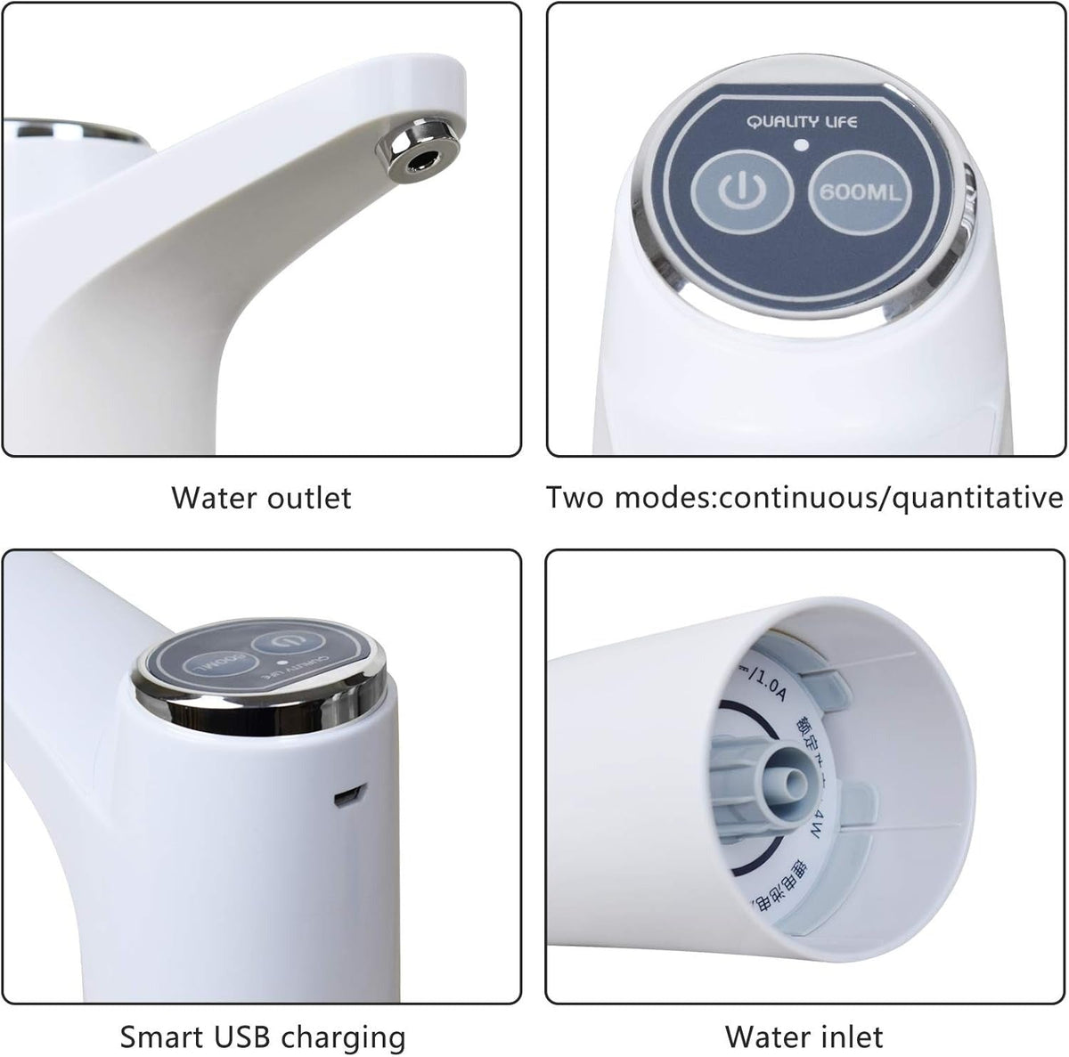 Mclassic MD-03 Touch Intelligent Electric Water Pump – Rechargeable Automatic Dispenser For Bottled Water