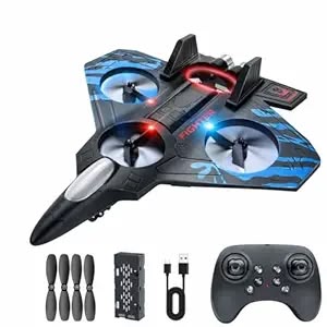 Premium RC Fighter Jet Plane 2.4 | Remote Control Foam Airplane Toy with Lights & 3D Stunt Glider
