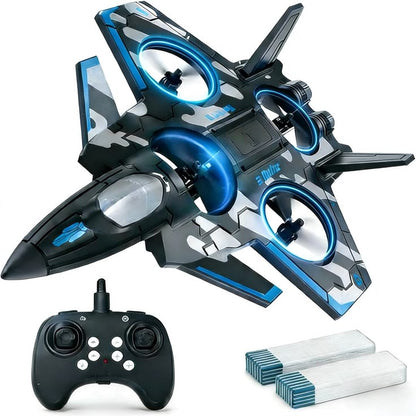 Premium RC Fighter Jet Plane 2.4 | Remote Control Foam Airplane Toy with Lights & 3D Stunt Glider